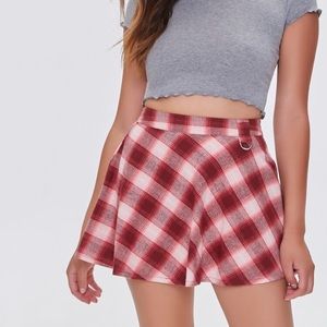BRAND NEW Plaid A-Line Mini Skirt